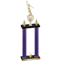 Double Purple Carbon Fiber First Place Basketball Trophy