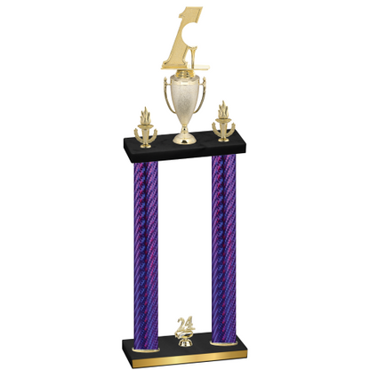 Double Purple Carbon Fiber Year Golf Trophy
