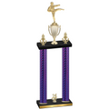 Double Purple Carbon Fiber Year Karate Trophy