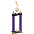 Double Purple Carbon Fiber Fourth Place Softball Trophy