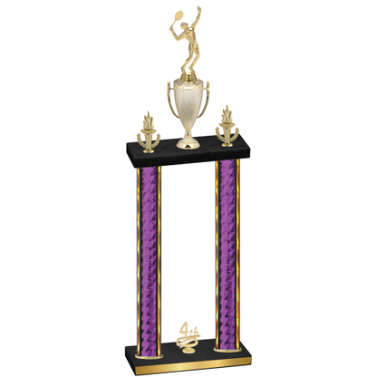Double Purple Glacier Fourth Place Tennis Trophy