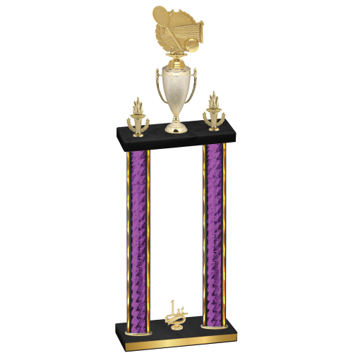 Double Purple Glacier First Place Tennis Trophy