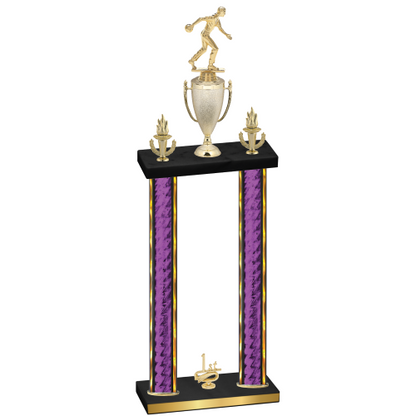 Double Purple Glacier First Place Bowling Trophy