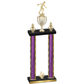 Double Purple Glacier Fourth Place Bowling Trophy