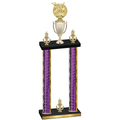 Double Purple Glacier Victory Bowling Trophy