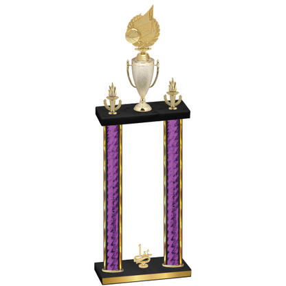 Double Purple Glacier First Place Volleyball Trophy