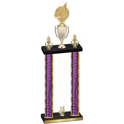 Double Purple Glacier Year Volleyball Trophy