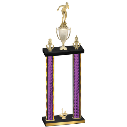 Double Purple Glacier First Place Tennis Trophy