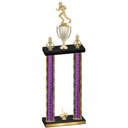 Double Purple Glacier First Place Football Trophy