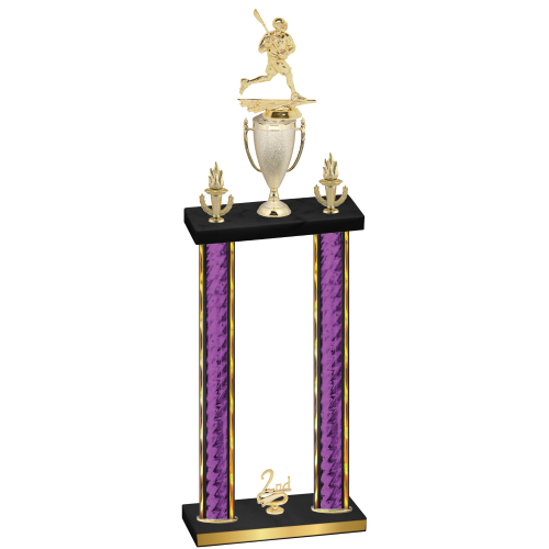 Double Purple Glacier Second Place Lacrosse Trophy