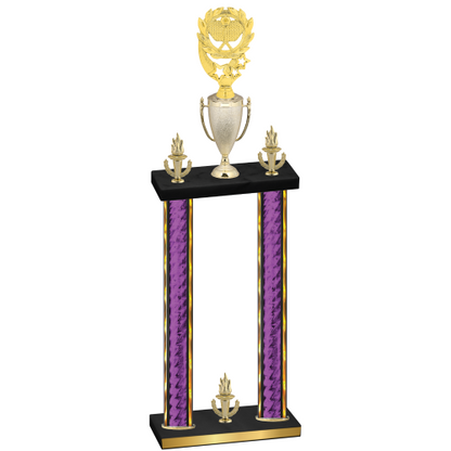 Double Purple Glacier Victory Pickleball Trophy