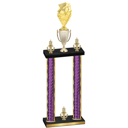 Double Purple Glacier Victory Pickleball Trophy
