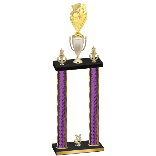 Double Purple Glacier Year Pickleball Trophy