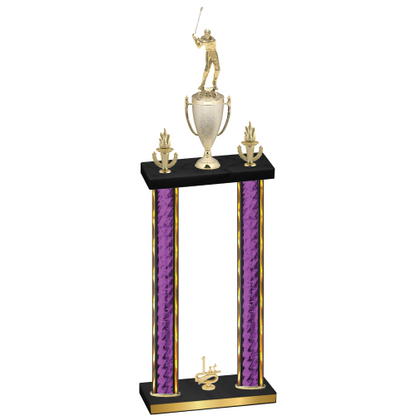 Double Purple Glacier First Place Golf Trophy