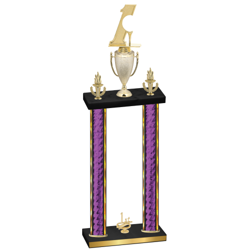 Double Purple Glacier First Place Golf Trophy