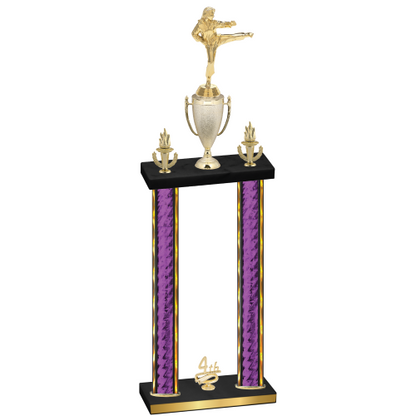 Double Purple Glacier Fourth Place Karate Trophy