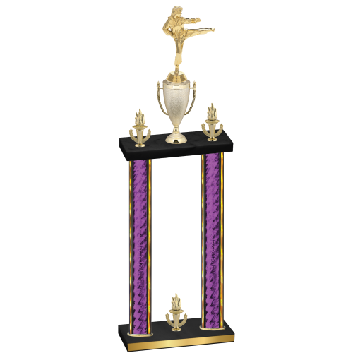 Double Purple Glacier Victory Karate Trophy