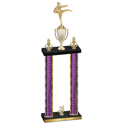 Double Purple Glacier Year Karate Trophy