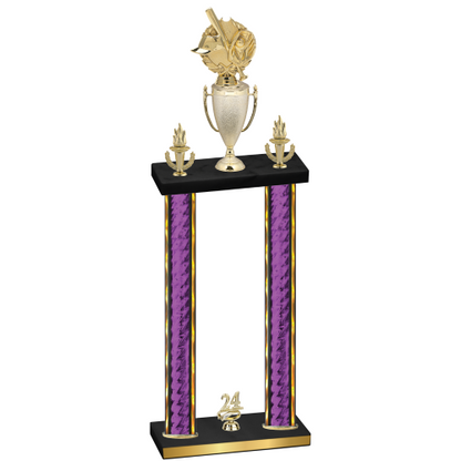 Double Purple Glacier Year Baseball Trophy