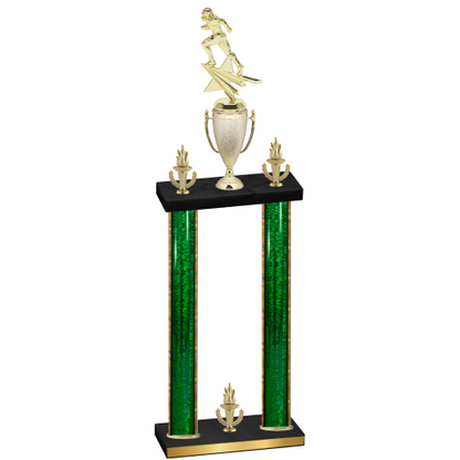 Double Green Glacier Victory Football Trophy