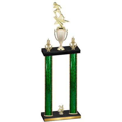 Double Green Glacier Year Football Trophy