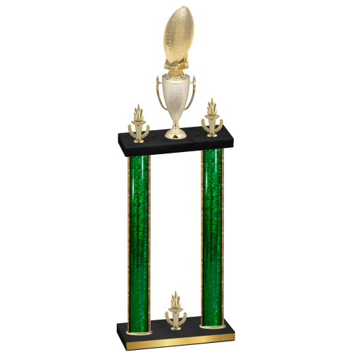 Double Green Glacier Victory Football Trophy