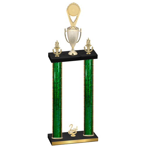 Double Green Glacier Second Place Insert Trophy