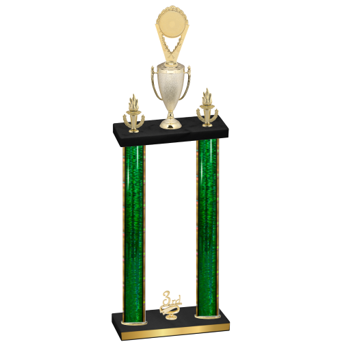 Double Green Glacier Third Place Insert Trophy