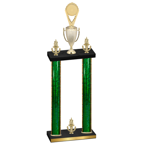 Double Green Glacier Victory Insert Trophy