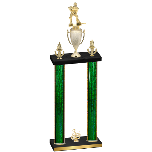 Double Green Glacier Third Place Hockey Trophy