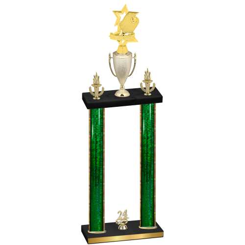 Double Green Glacier Year Pickleball Trophy