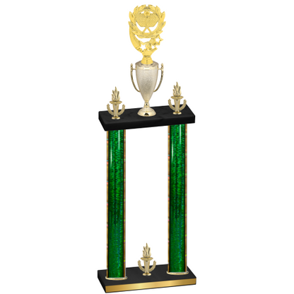 Double Green Glacier Victory Pickleball Trophy