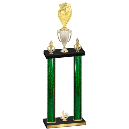 Double Green Glacier Fourth Place Pickleball Trophy