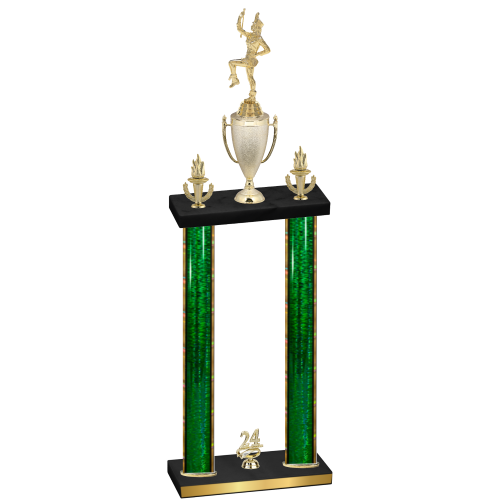 Double Green Glacier Year Majorette Trophy