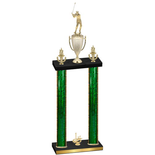 Double Green Glacier First Place Golf Trophy