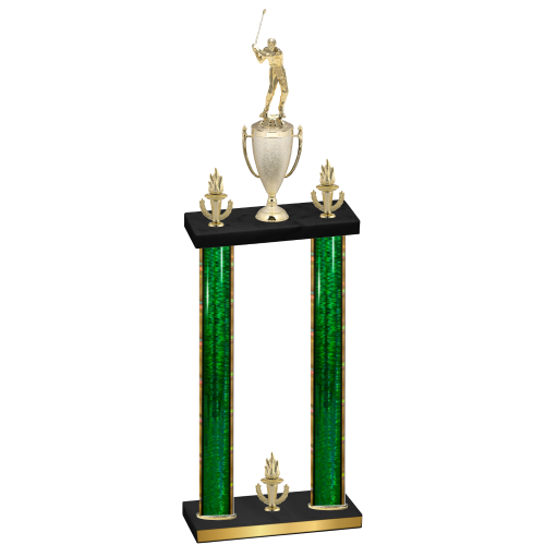 Double Green Glacier Victory Golf Trophy