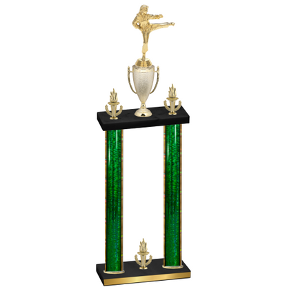 Double Green Glacier Victory Karate Trophy