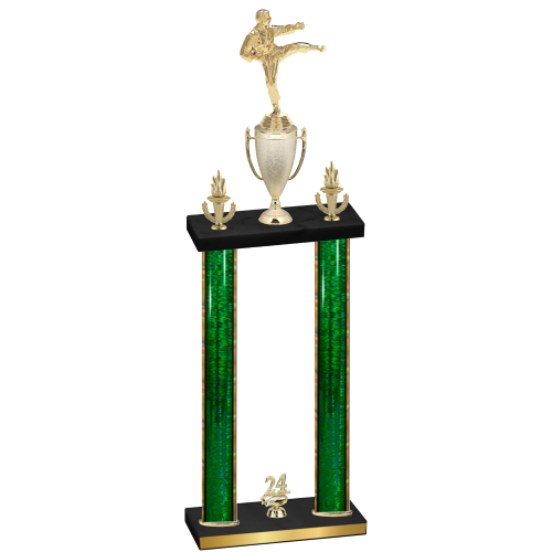 Double Green Glacier Year Karate Trophy