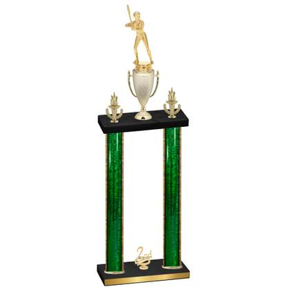 Double Green Glacier Second Place Softball Trophy