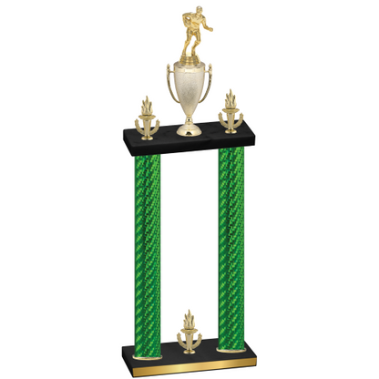 Double Green Carbon Fiber Victory Rugby Trophy