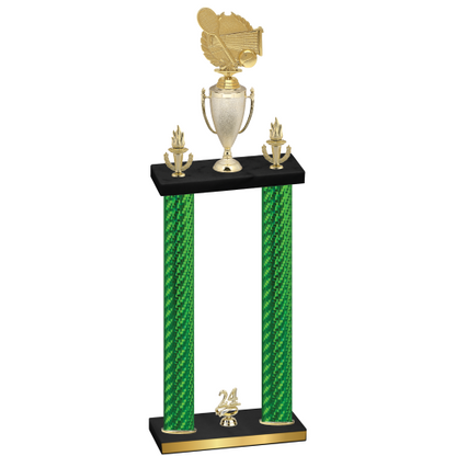 Double Green Carbon Fiber Year Tennis Trophy