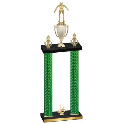 Double Green Carbon Fiber First Place Wrestling Trophy