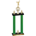 Double Green Carbon Fiber Victory Volleyball Trophy
