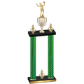Double Green Carbon Fiber Victory Volleyball Trophy