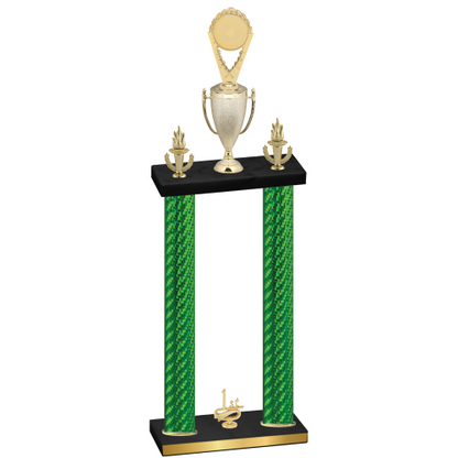 Double Green Carbon Fiber First Place Insert Trophy