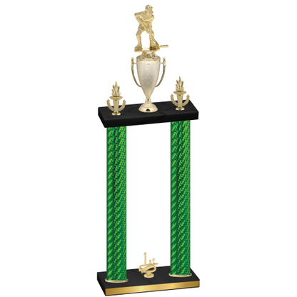Double Green Carbon Fiber First Place Hockey Trophy
