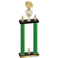Double Green Carbon Fiber Victory Basketball Trophy