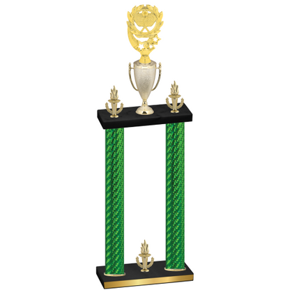 Double Green Carbon Fiber Victory Pickleball Trophy