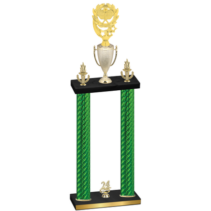 Double Green Carbon Fiber Year Pickleball Trophy