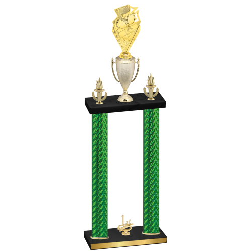 Double Green Carbon Fiber First Place Pickleball Trophy